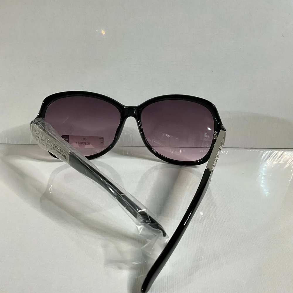 FGX Women's Sunglasses with Black Frame and Purple Lenses
